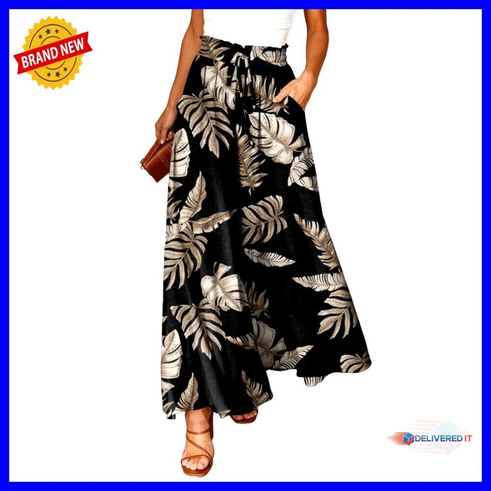 Wide Leg Pants Elastic Waist Casual Chic Loose Fit with Pockets Y2K Style